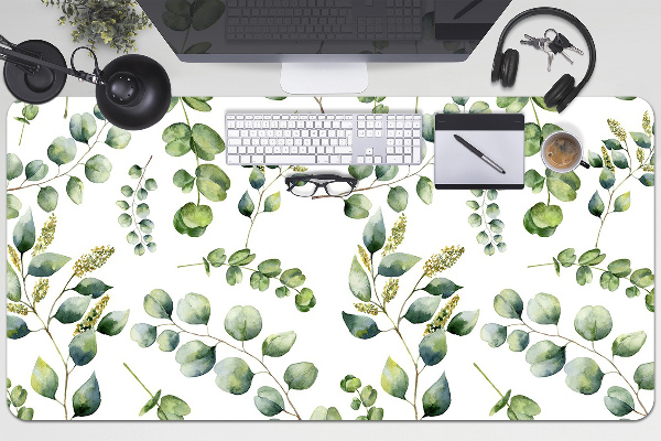Sous-main bureau Eucalyptus floral