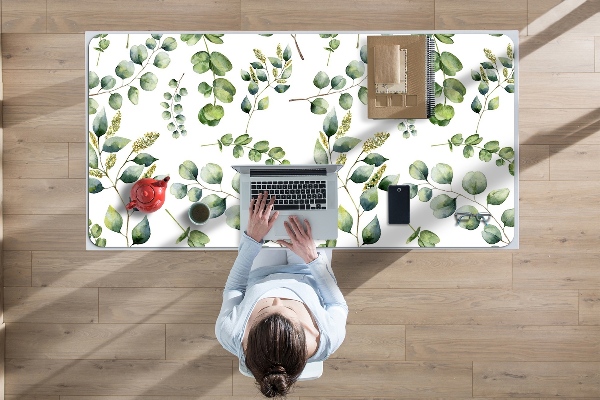 Sous-main bureau Eucalyptus floral