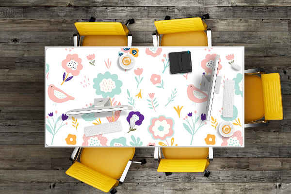 Protège bureau Sparrow peint