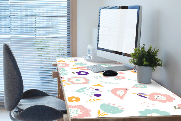 Protège bureau Sparrow peint