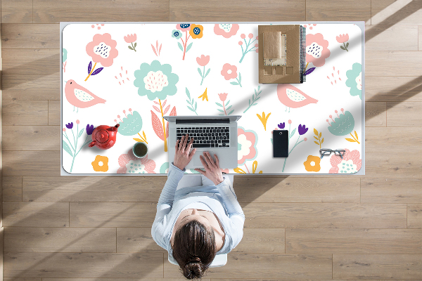 Protège bureau Sparrow peint