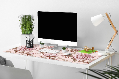 Sous-main bureau Pivoines roses