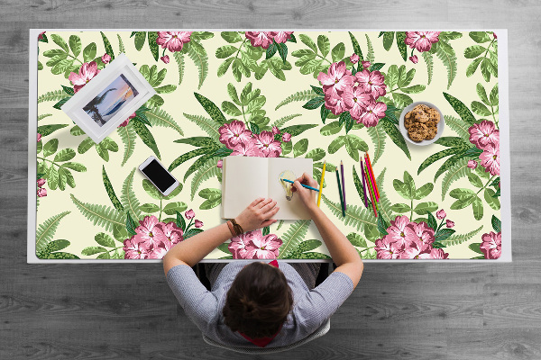 Protège bureau Fleurs tropicales