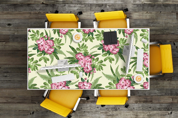 Protège bureau Fleurs tropicales