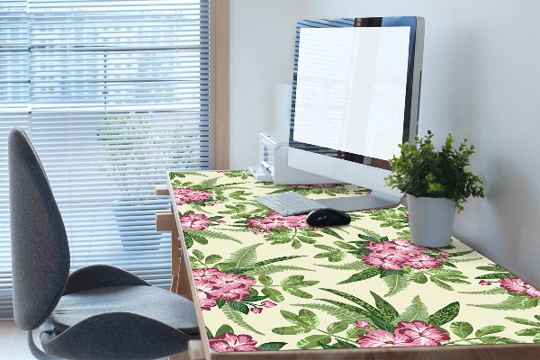 Protège bureau Fleurs tropicales