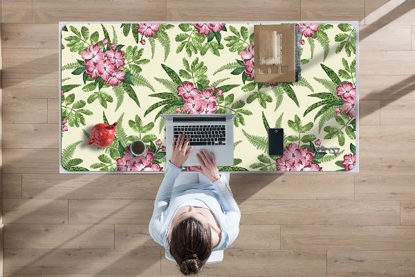 Protège bureau Fleurs tropicales