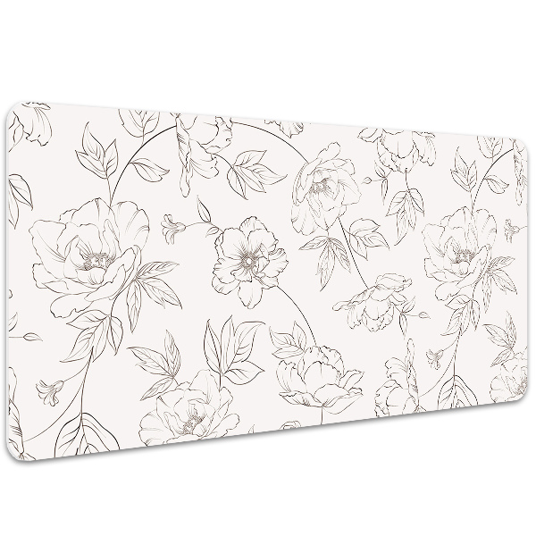 Sous-main bureau Fleurs esquissées