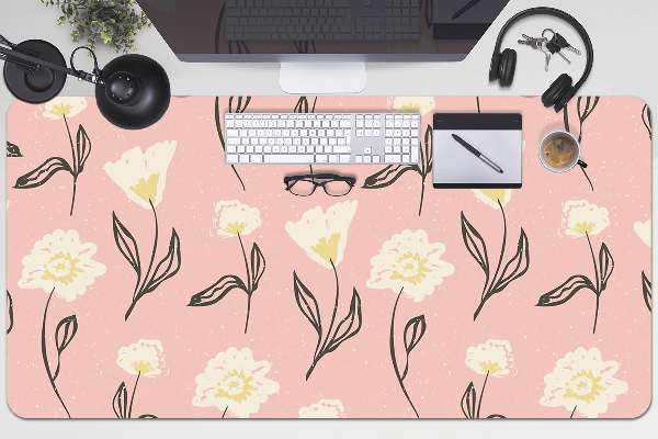 Sous-main bureau Fleurs délicates