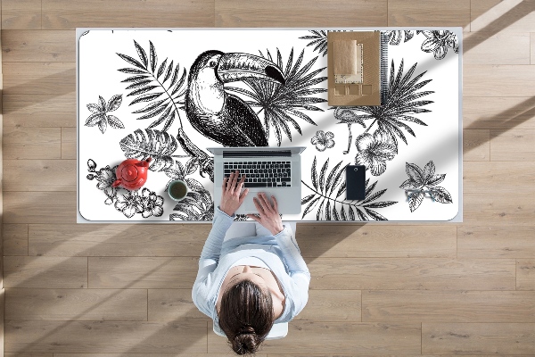 Sous-main bureau Tropiques noir et blanc