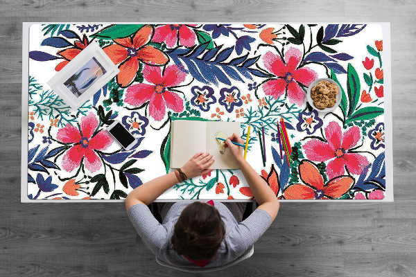 Tapis de bureau Fleurs colorées