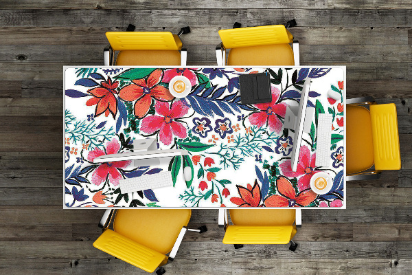 Tapis de bureau Fleurs colorées