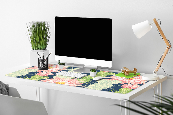 Sous-main bureau Fleurs de cactus