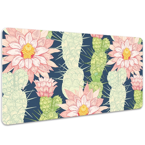 Sous-main bureau Fleurs de cactus
