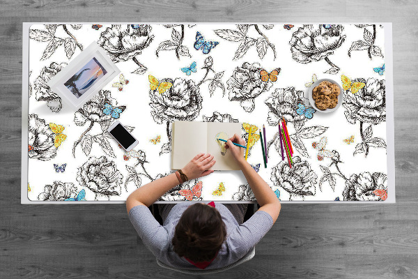 Sous main de bureau Papillons