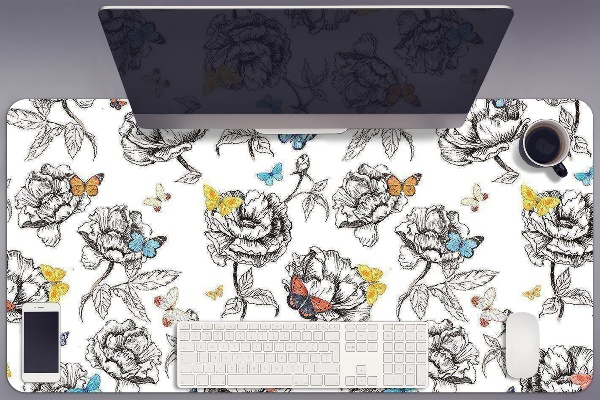 Sous main de bureau Papillons