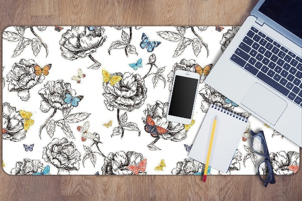 Sous main de bureau Papillons