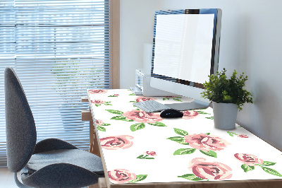 Sous-main bureau Fleurs pastel