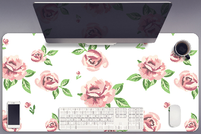 Sous-main bureau Fleurs pastel