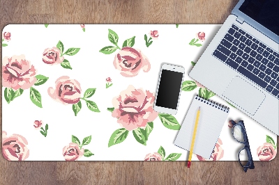 Sous-main bureau Fleurs pastel