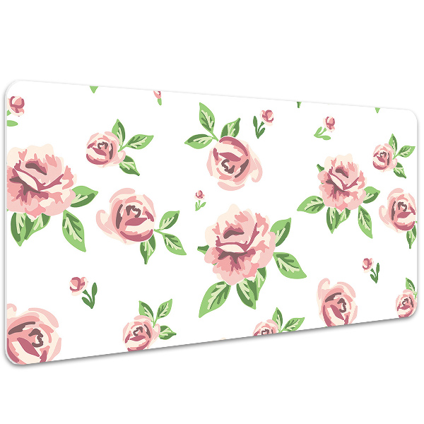 Sous-main bureau Fleurs pastel