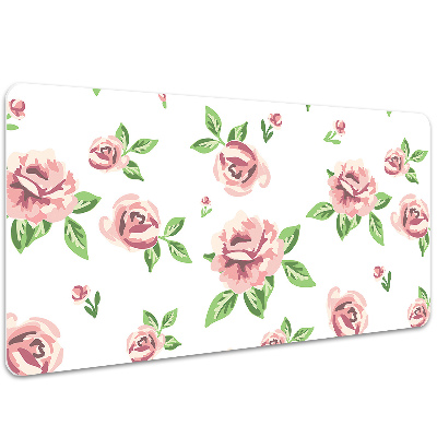 Sous-main bureau Fleurs pastel