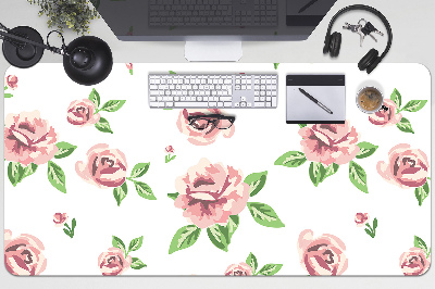 Sous-main bureau Fleurs pastel