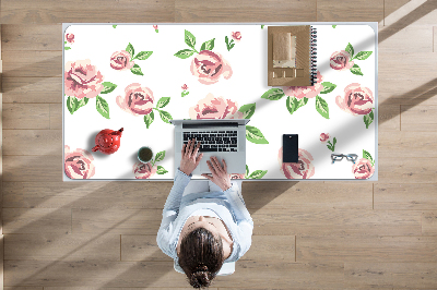 Sous-main bureau Fleurs pastel