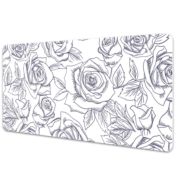 Tapis de bureau Roses bleues