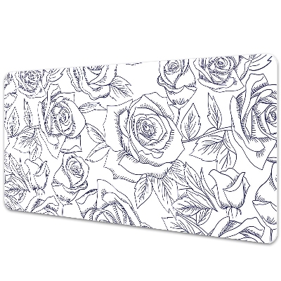 Tapis de bureau Roses bleues