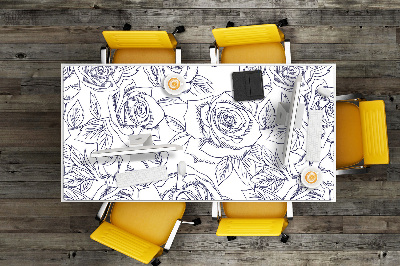 Tapis de bureau Roses bleues