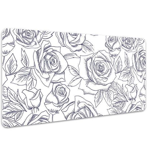 Tapis de bureau Roses bleues