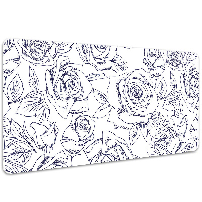 Tapis de bureau Roses bleues