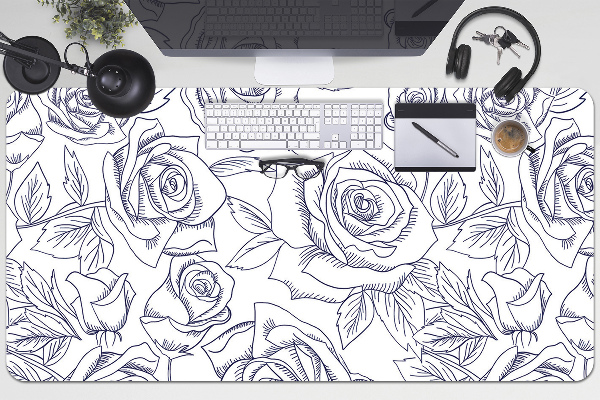 Tapis de bureau Roses bleues