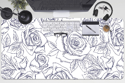 Tapis de bureau Roses bleues