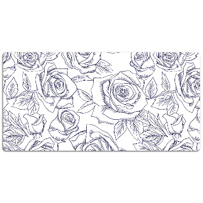 Tapis de bureau Roses bleues