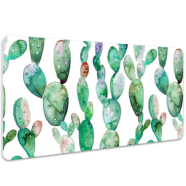 Sous-main bureau Cactus aquarelle