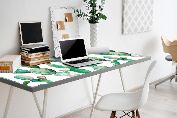 Sous-main bureau Cactus aquarelle