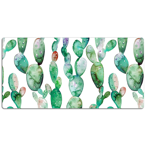 Sous-main bureau Cactus aquarelle