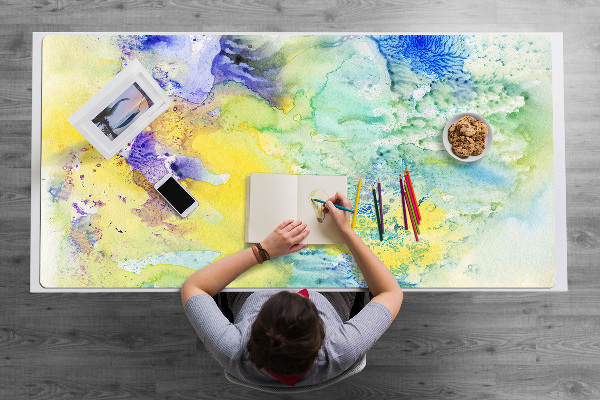 Sous-main bureau Taches colorées