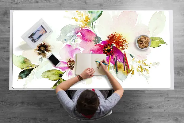 Sous-main bureau Bouquet de fleurs