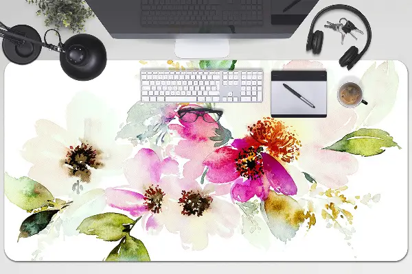 Sous-main bureau Bouquet de fleurs