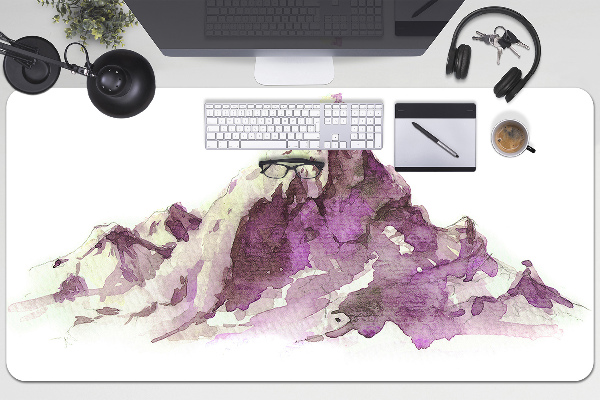 Sous main de bureau Montagnes d'hiver