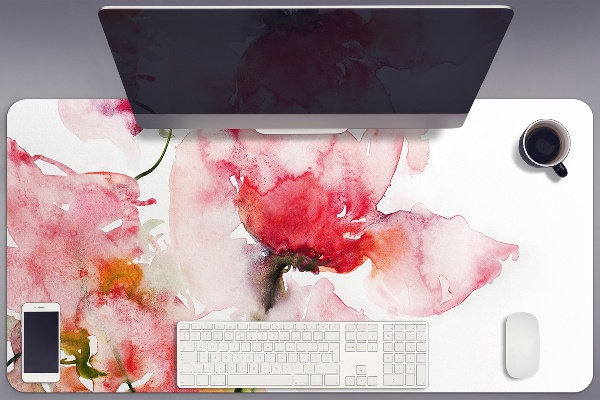 Tapis de bureau Fleurs aquarelles