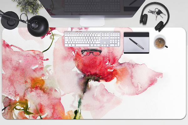 Tapis de bureau Fleurs aquarelles