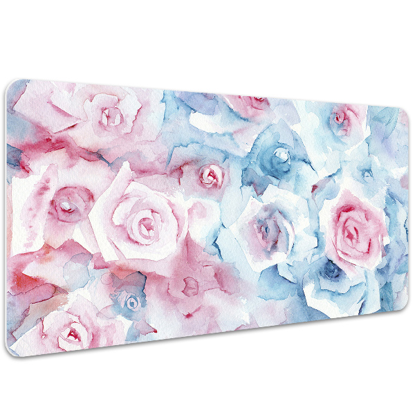 Sous-main bureau Fleurs pastel