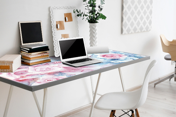 Sous-main bureau Fleurs pastel
