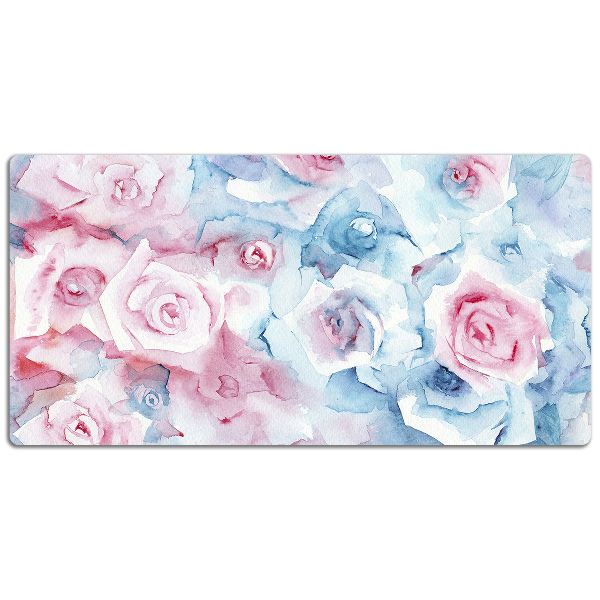 Sous-main bureau Fleurs pastel