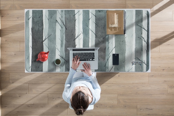 Sous main de bureau Modèle de rayures 3D