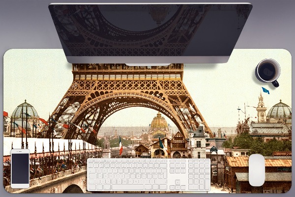 Sous-main bureau Tour rétro Eiffel