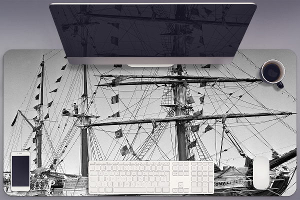 Sous-main bureau Navire vintage